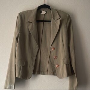 Classic Dusty Green pinstripe Women's Blazer